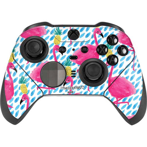 Bouffants and Broken Hearts Party Flamingos Xbox Elite Wireless Controller Series 2 Skin