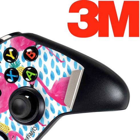 Bouffants and Broken Hearts Party Flamingos Xbox One Controller Skin