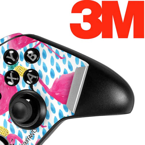 Bouffants and Broken Hearts Party Flamingos Xbox One Elite Controller Skin