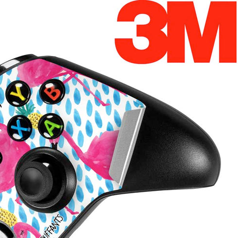 Bouffants and Broken Hearts Party Flamingos Xbox One X Controller Skin