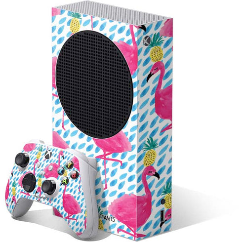 Bouffants and Broken Hearts Party Flamingos Xbox Series S Bundle Skin