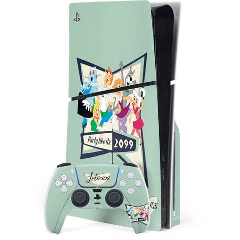 The Jetsons Party Like Its 2099 PS5 Slim Disk Bundle Skin