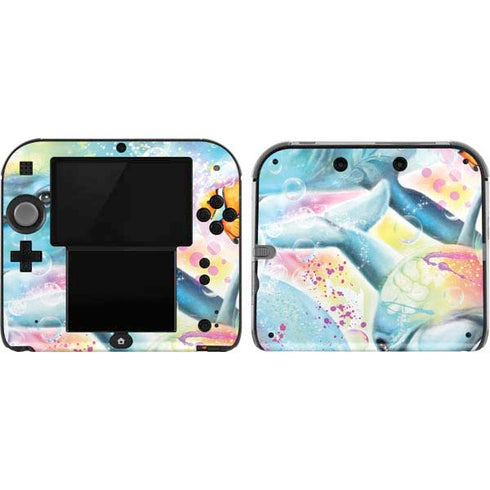 Pastel Dolphins by Sheena Pike Nintendo 2DS Skin