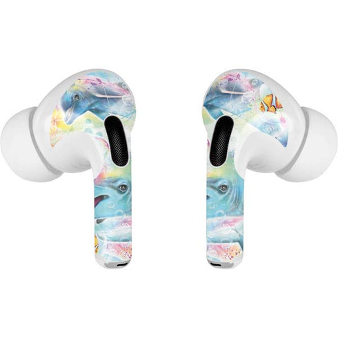 Pastel Dolphins by Sheena Pike AirPods Pro 2nd Gen Skin