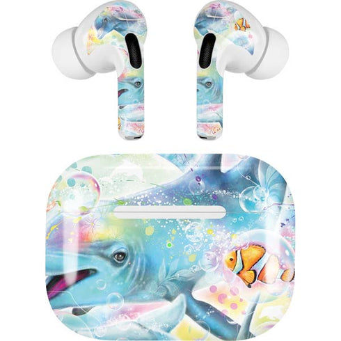 Pastel Dolphins by Sheena Pike Apple AirPods Pro Skin