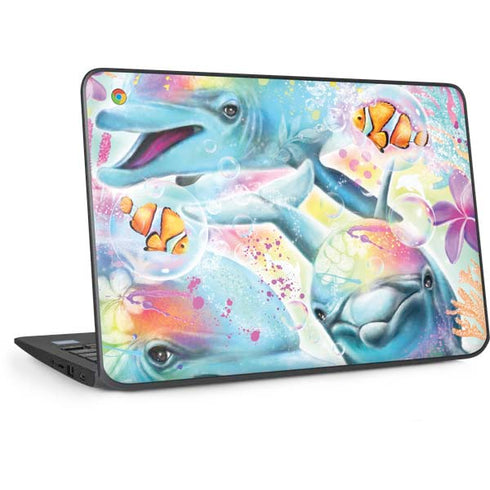 Pastel Dolphins by Sheena Pike HP Chromebook Skin