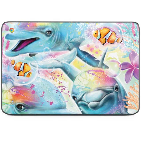 Pastel Dolphins by Sheena Pike HP Chromebook Skin