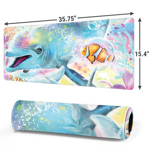 Pastel Dolphins by Sheena Pike Gaming Mouse Pad