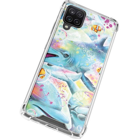Pastel Dolphins by Sheena Pike Galaxy A12 Clear Case