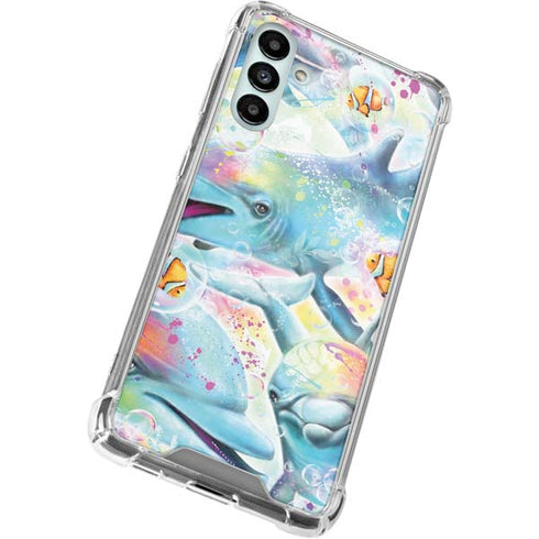 Pastel Dolphins by Sheena Pike Galaxy A13 5G Clear Case