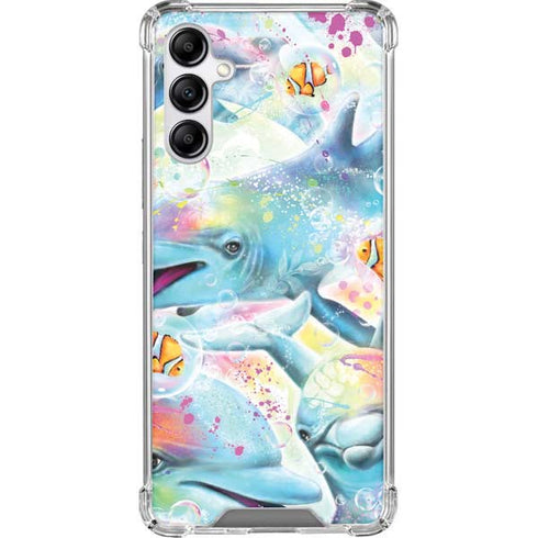 Pastel Dolphins by Sheena Pike Galaxy A14 5G Clear Case