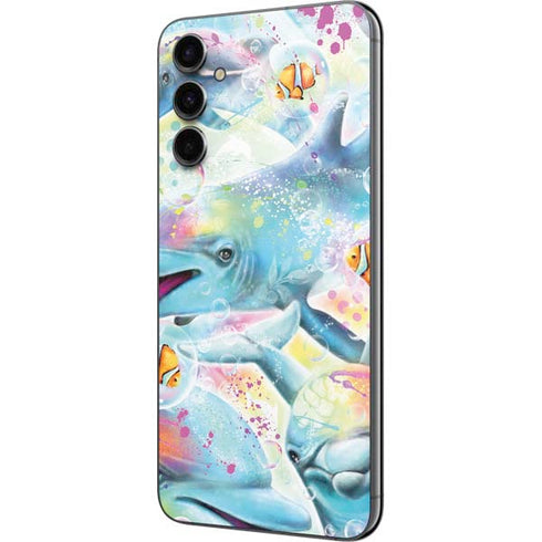 Pastel Dolphins by Sheena Pike Galaxy A14 5G Skin