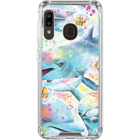 Pastel Dolphins by Sheena Pike Galaxy A30 Clear Case