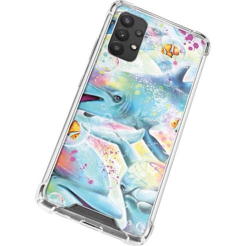 Pastel Dolphins by Sheena Pike Galaxy A32 5G Clear Case