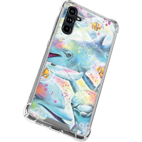 Pastel Dolphins by Sheena Pike Galaxy A54 5G Clear Case