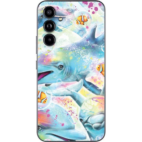 Pastel Dolphins by Sheena Pike Galaxy A54 5G Skin