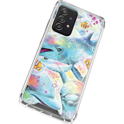 Pastel Dolphins by Sheena Pike Galaxy A72 5G Clear Case
