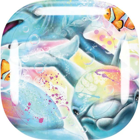 Pastel Dolphins by Sheena Pike Galaxy Buds Live Skin
