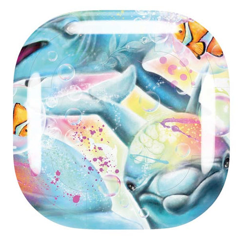 Pastel Dolphins by Sheena Pike Galaxy Buds Pro Skin