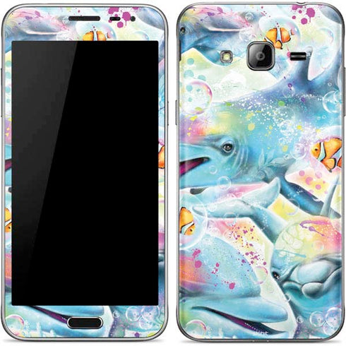 Pastel Dolphins by Sheena Pike Galaxy J3 Skin