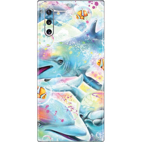 Pastel Dolphins by Sheena Pike Galaxy Note 10 Skin