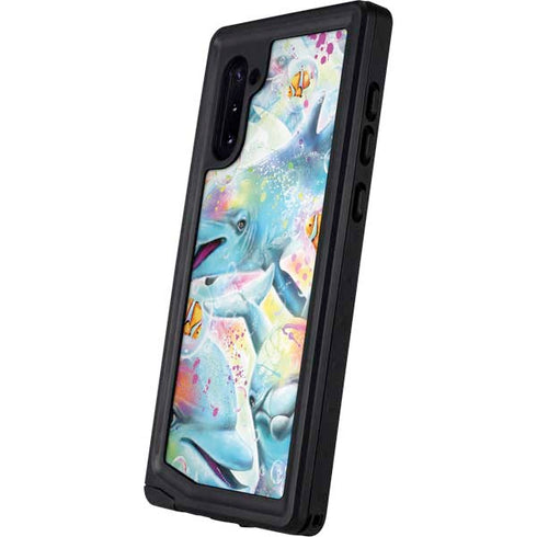 Pastel Dolphins by Sheena Pike Galaxy Note 10 Waterproof Case