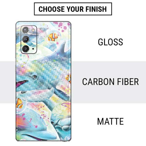 Pastel Dolphins by Sheena Pike Galaxy Note20 5G Skin