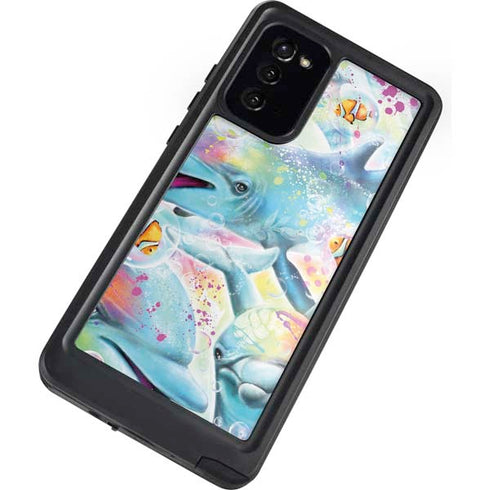Pastel Dolphins by Sheena Pike Galaxy Note20 5G Waterproof Case