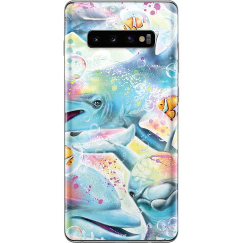 Pastel Dolphins by Sheena Pike Galaxy S10 Plus Skin