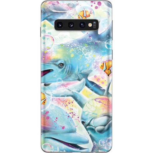 Pastel Dolphins by Sheena Pike Galaxy S10 Skin
