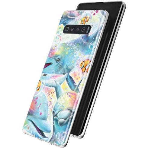 Pastel Dolphins by Sheena Pike Galaxy S10 Skin