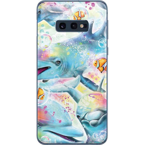 Pastel Dolphins by Sheena Pike Galaxy S10e Skin