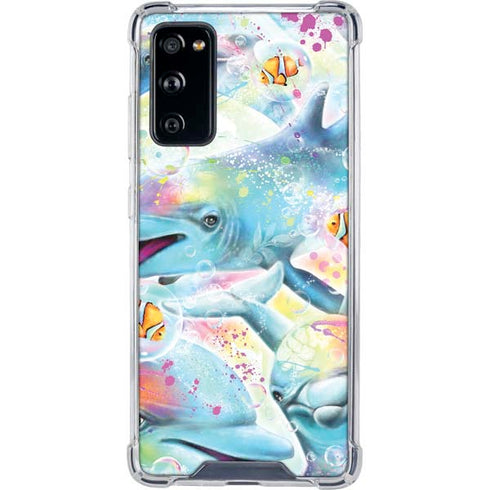 Pastel Dolphins by Sheena Pike Galaxy S20 FE Clear Case