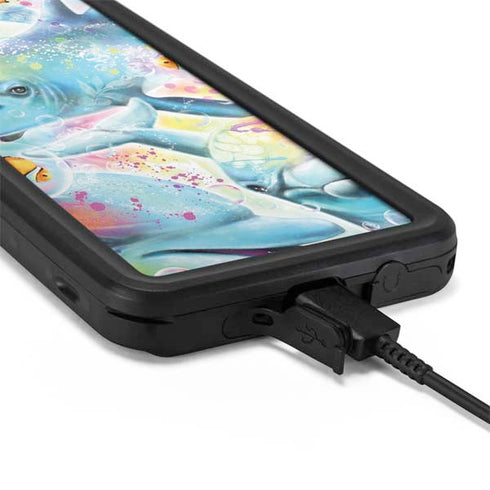 Pastel Dolphins by Sheena Pike Galaxy S20 Plus Waterproof Case