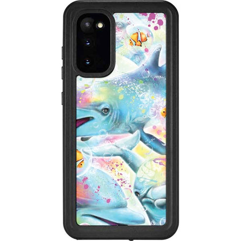 Pastel Dolphins by Sheena Pike Galaxy S20 Waterproof Case