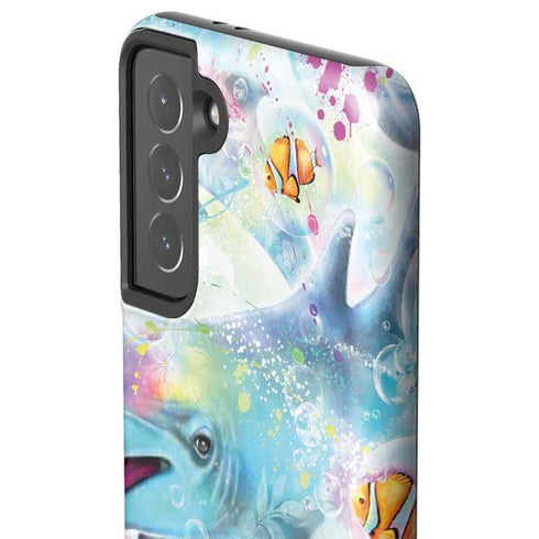 Pastel Dolphins by Sheena Pike Galaxy S21 5G Pro Case