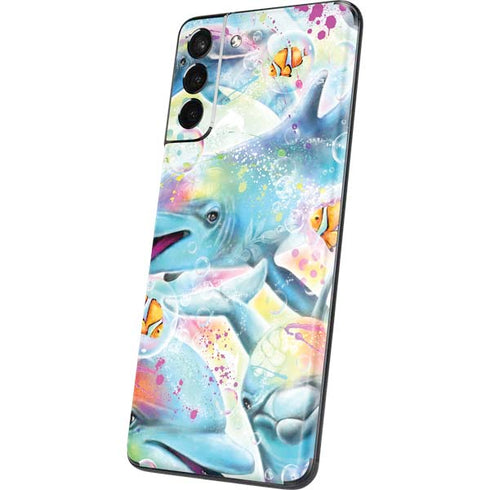 Pastel Dolphins by Sheena Pike Galaxy S21 Plus 5G Skin