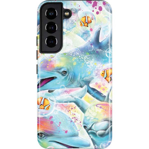 Pastel Dolphins by Sheena Pike Galaxy S22 Pro Case