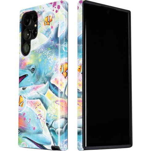Pastel Dolphins by Sheena Pike Galaxy S22 Ultra Pro Case