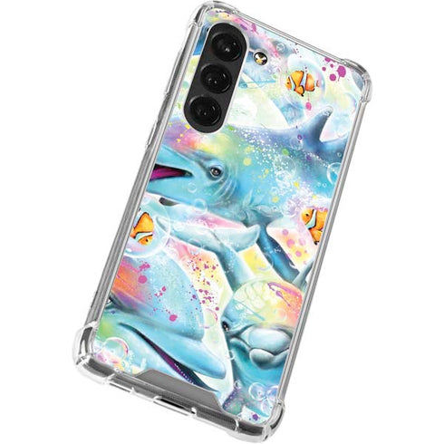 Pastel Dolphins by Sheena Pike Galaxy S23 Clear Case