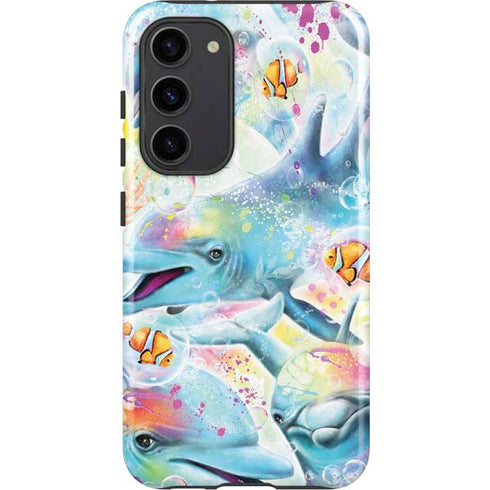 Pastel Dolphins by Sheena Pike Galaxy S23 Plus Pro Case