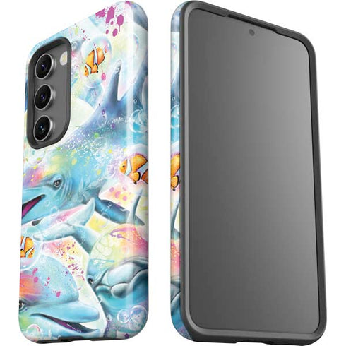 Pastel Dolphins by Sheena Pike Galaxy S23 Pro Case