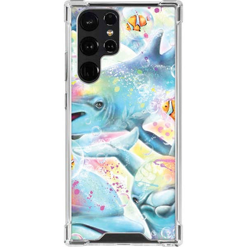 Pastel Dolphins by Sheena Pike Galaxy S23 Ultra Clear Case