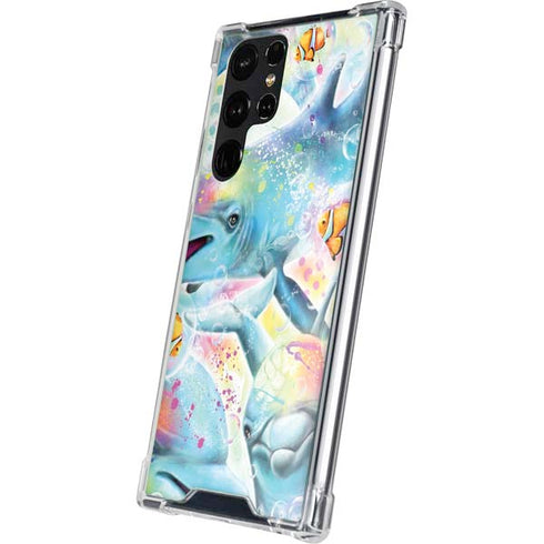 Pastel Dolphins by Sheena Pike Galaxy S23 Ultra Clear Case