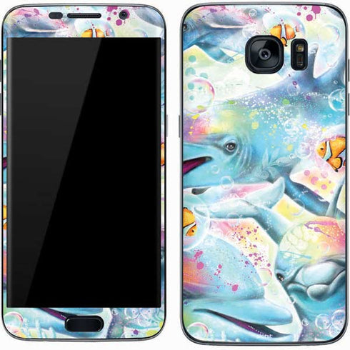 Pastel Dolphins by Sheena Pike Galaxy S7 Skin