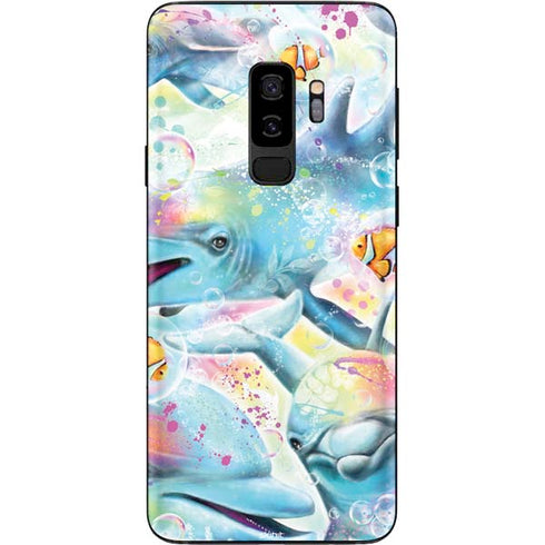 Pastel Dolphins by Sheena Pike Galaxy S9 Plus Skin