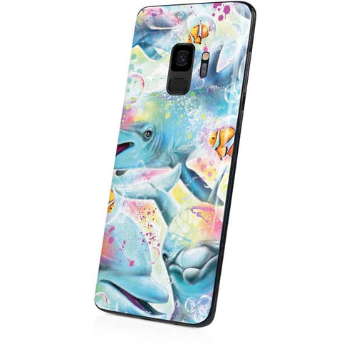 Pastel Dolphins by Sheena Pike Galaxy S9 Skin