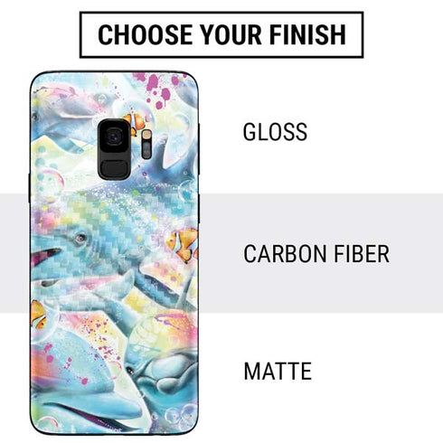 Pastel Dolphins by Sheena Pike Galaxy S9 Skin
