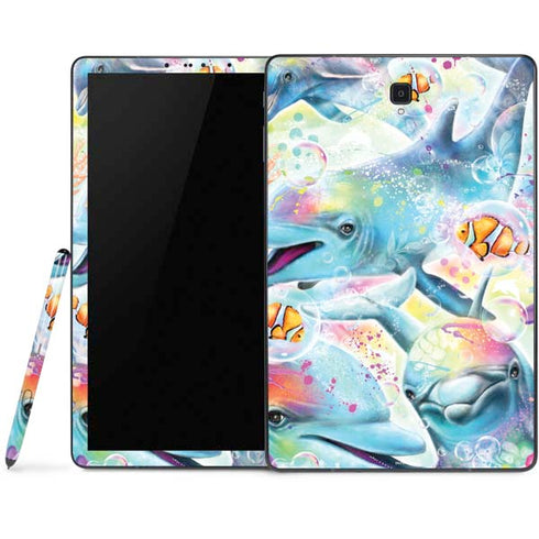 Pastel Dolphins by Sheena Pike Samsung Galaxy Tab Skin
