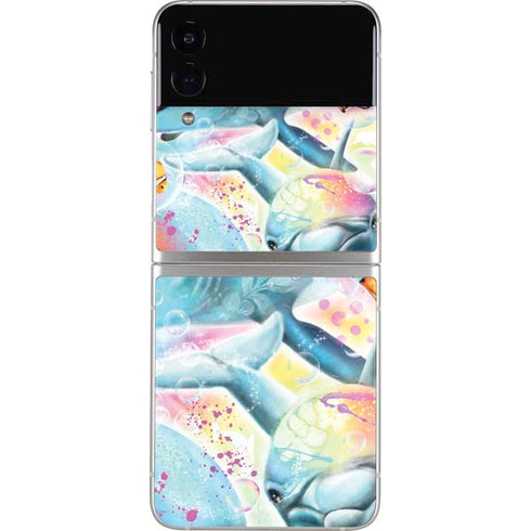 Pastel Dolphins by Sheena Pike Galaxy Z Flip4 5G Skin